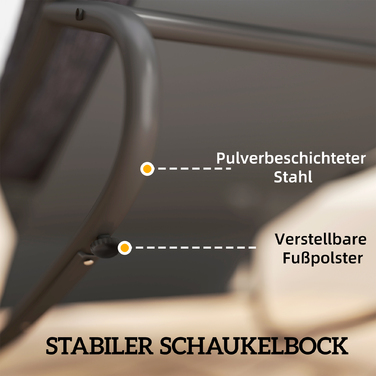Крісло-гойдалка з широким плетінням та товстою подушкою, 101 x 66 x 63 см, сіре