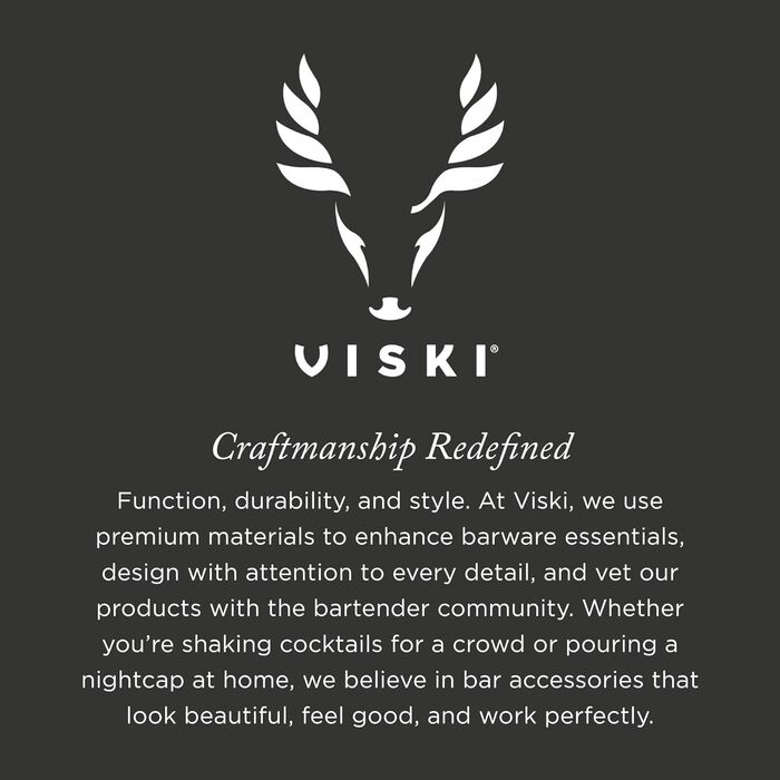 Шейкер для коктейлів Viski Rocket з фільтром - набір для приготування холодного кофе, маргарити, еспресо, мартини. Нержавіюча сталь, аксесуари для домашнього бару, подарунок, срібний колір