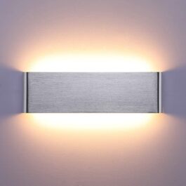 Світлодіодний настінний світильник Lightsjoy 16 Вт IP44 теплого білого кольору (30 см - сріблястий)