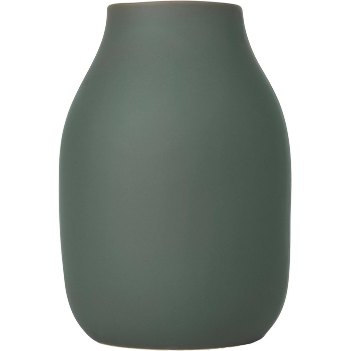 Ваза Blumus COLORA L з кераміки, Agave Green, ручної роботи, декоративна настільна ваза, 20x14x14 см