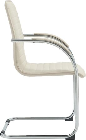 Набір з 2-х відкидних крісел Tira з штучної шкіри, з м'яким сидінням, колір кремовий