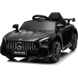 Дитячий електромобіль Mercedes-Benz AMG 12V, чорний, з пультом, MP3, LED, 2-дверний