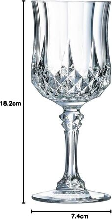 Келихи для коньяку Cristal d'Arques Paris Longchamp, 320 мл, 6 шт. - з Kwarx, посилена упаковка, блиск, прозорість та висока стійкість