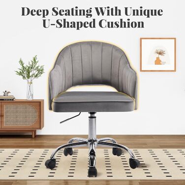 Крісло для офісу Fiximaster Homeoffice: регульоване, з тканини, ергономічне, до 113 кг, сіре