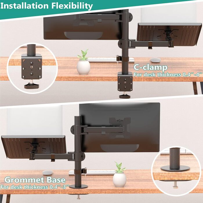 Підставка для ноутбука WALI на стіл - ергономічна, для 17