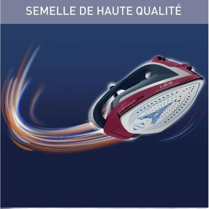 Праска з парою Calor Ultragliss Anti-Calc Plus FV6834C0, 2800 Вт, блакитний та фіолетовий