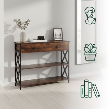 Столик-консоль Relaxdays з ящиком