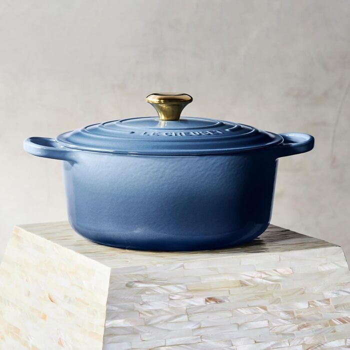 Le Creuset Signature Казанок з чавуну з кришкою, Ø 20 см, 2,4 л, Chambray, для всіх типів плит, включаючи індукцію