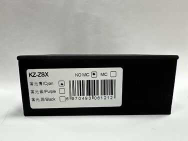 Гібридні навушники-вкладиші Yinyoo KZ ZSX 1DD 5BA з мікрофоном, 2-контактний кабель, фіолетовий