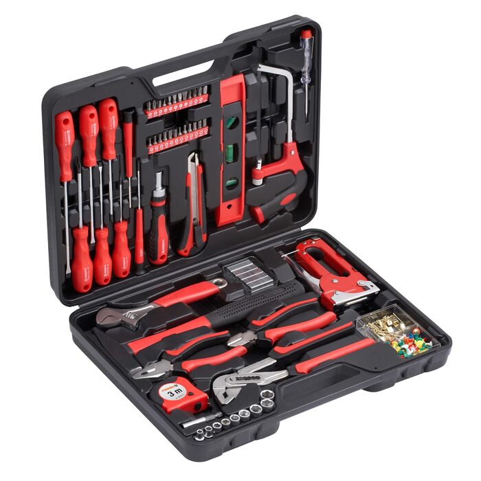 Набір інструментів Meister 60 предметів у кейсі - універсальний набір для дому та майстра, повний комплект інструментів 8973630