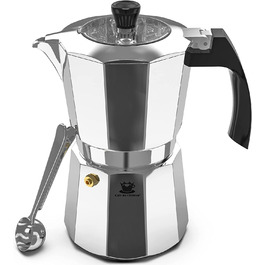 Кавоварка для приготування кави в кафе-дю-Шато з кавовою ложкою для всіх типів плит, кавоварка з тривалим терміном служби, що вміщає до 6 чашок Еспресо, id