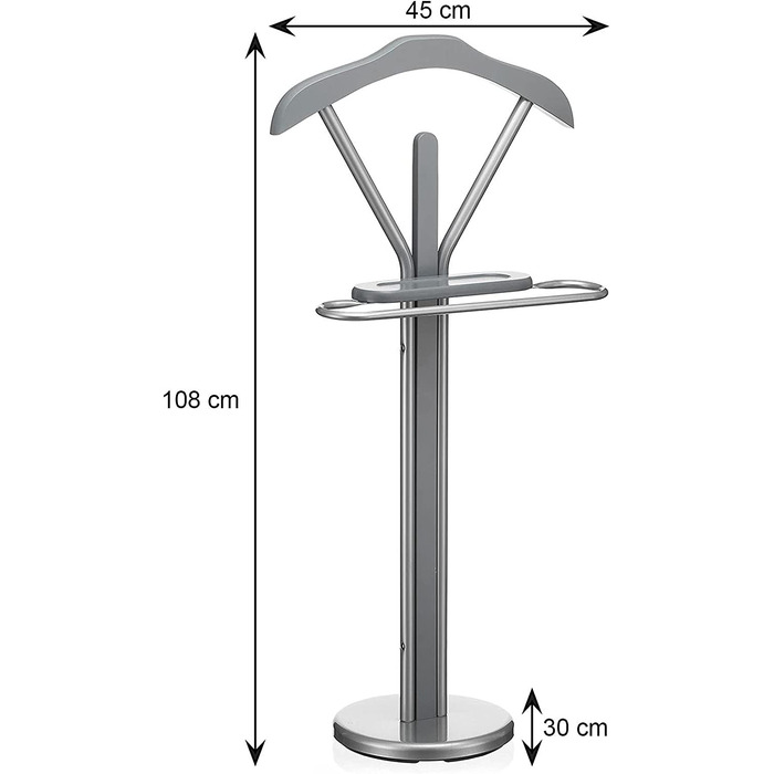 Сумка-органайзер для одягу IDIMEX Fabio з вішалкою та полицею - стійкий дворецький (сірий)