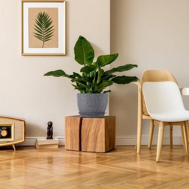 Набір горщиків для квітів з системою поливу (3 шт.), 20.3/17.8/15.2 см, сірий з білими крапками, для дому та балкона