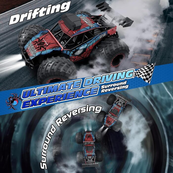 RC Truck Tecnock 1:20 Позашляховик на радіокеруванні з LED, 2 акумулятори, 10 км/год, 2.4 GHz, для хлопчиків та початківців