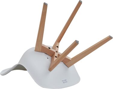 Стільці для їдальні в скандинавському стилі, ретро-дизайн, м'які, для кухні/офісу, з масивних букових ніжок (набір 6 шт., білий)