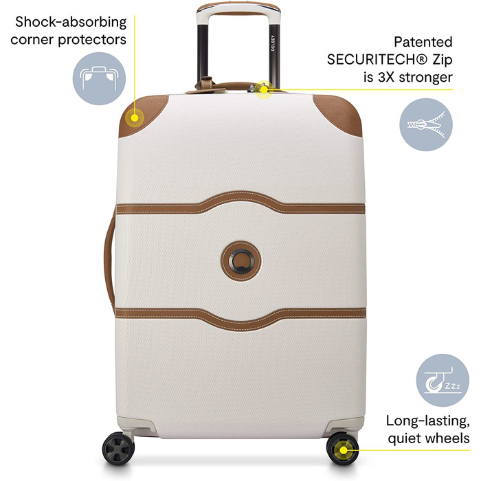 Валіза DELSEY Paris Chatelet Air 2.0 (2 шт.) з обертовими колесами, Ангора, ручна, 46 см