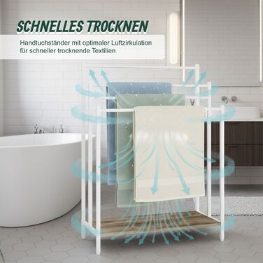 Підставка для рушників з полицею Relaxdays