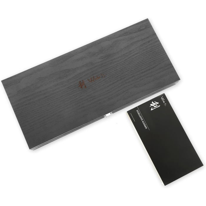 Набір кухонних ножів Wakoli Titanium Noir (5 предметів) з бруском - професійний набір кухонних ножів з титановим покриттям, нержавіюча сталь, чорне покриття, магнітний брусок
