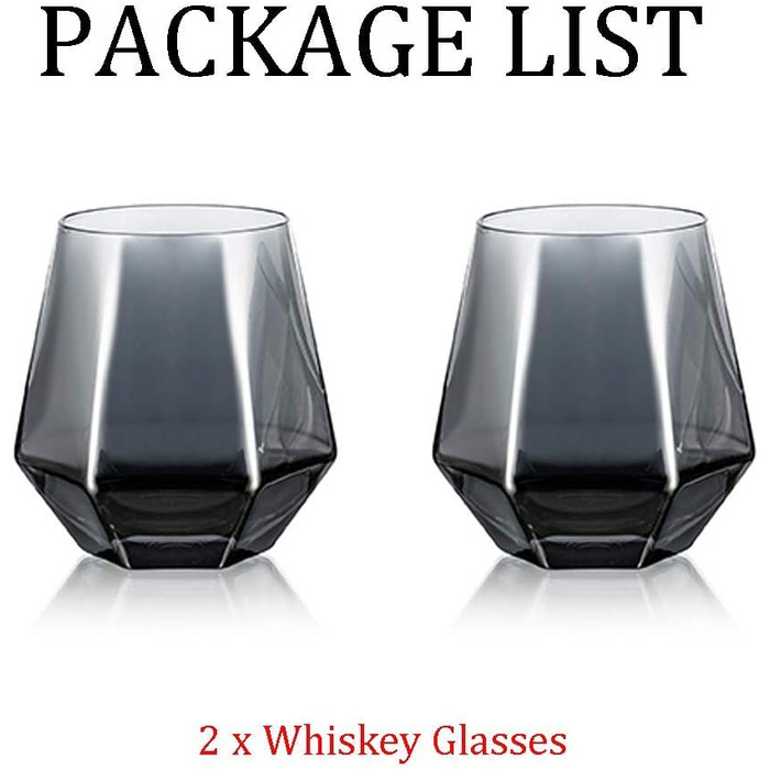 Склянки для віскі Glasseam 2 шт 300 мл димчасто-сірі