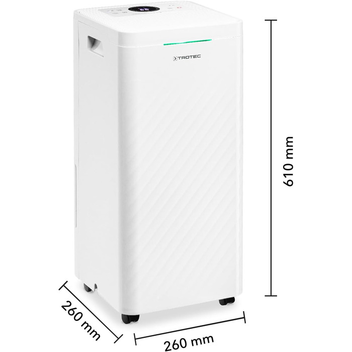 Тотек TTK 64 HEPA – Електричний осушувач повітря з HEPA-фільтром, 24 л/добу, 50 м², 125 м³