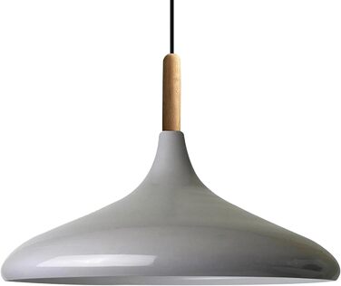 Підвісний світильник Обідній стіл сірий з дерева та металу 35 см, підвісна лампа обідній стіл, підвісна лампа вітальня, кухонна лампа підвісна E27, підвісна лампа для спальні, вітальня сіра 35 см