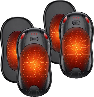 Електричні грілки для рук FANDLISS 10000mAh, 2 шт., з двостороннім нагрівом, USB, 3 режими, для кемпінгу та активного відпочинку