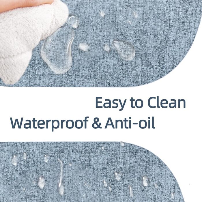 Набори серветок на стіл овальної форми, 6 шт, штучна шкіра, термостійкі та водонепроникні (зелені)