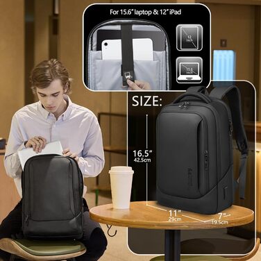 Чоловічий рюкзак для ноутбука Heroic Knight - діловий, з USB-зарядкою, антикрадійний, для ручної поклажі, 15.6