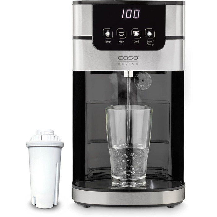 CASO PerfectCup 1000 Pro – Професійний дозатор гарячої води, 2600 Вт, об'єм бака 4 літри, регулювання температури 70-100°C, для офісів та буфетів