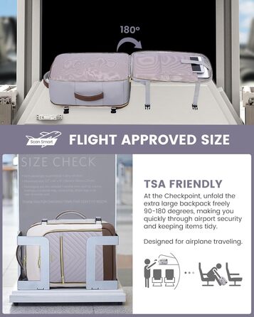 Рюкзак LOVEVOOK для ручної поклажі 40L: жіночий, для подорожей, з відділенням для ноутбука 17.3