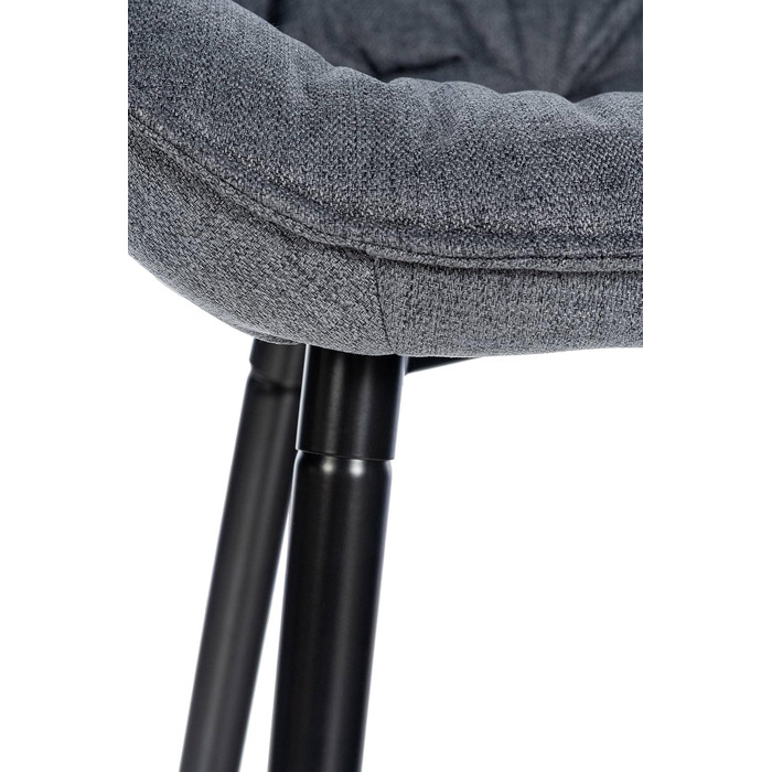 Набір з 2 барних стільців Gibson - рожеві, з підніжками, матеріал: тканина, сірий колір