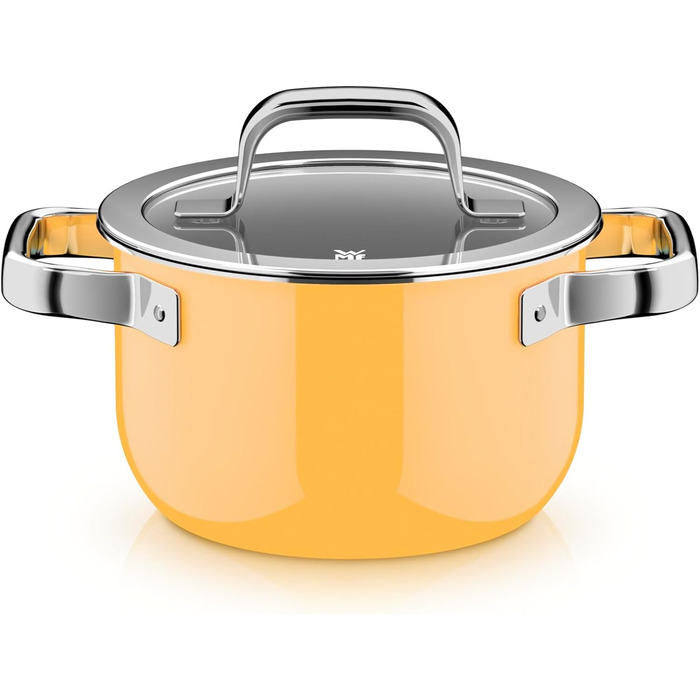 Набір каструль WMF Fusiontec Mineral Pro, 4 шт., індукційні, нержавіюча сталь, Mango Yellow, Made in Germany