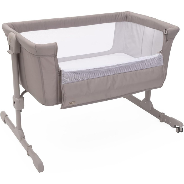 Дитяче ліжко-гойдалка Chicco Next2Me Essential, біле (Dove), 0-6 місяців, з матрацом та сумкою