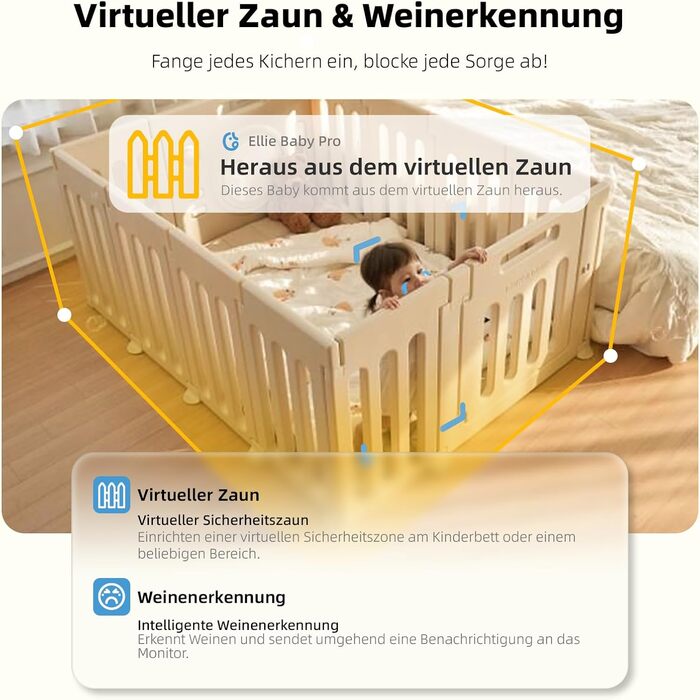 Радіоняня Ellie з камерою 2K, 5