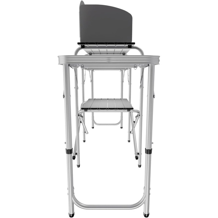 Складана туристична кухня 24MOVE® Campo: шафа для кемпінгу з робочою поверхнею та відсіками для зберігання (175x46x110, чорний)