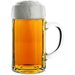 Пивний кухоль Stlzle Oberglas 1 л/6 предметів, міцний скляний пивний кухоль, можна мити в посудомийній машині