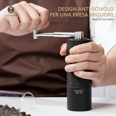 Ручна кавомолка TIMEMORE Chestnut C3 ESP PRO, чорна - для еспресо та френч-прес