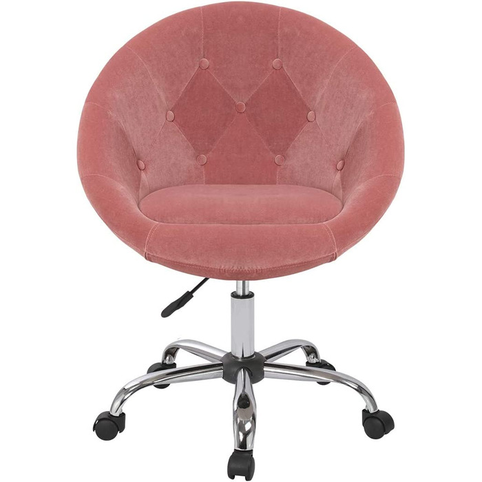 Шикарний стілець-каталка Duhome, оксамитове офісне крісло без підлокітника, робочий стіл з обертовим стільцем на коліщатках, круглий робочий стілець по висоті