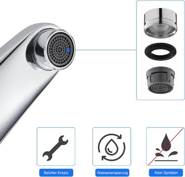 Змішувач для ванної кімнати з витяжною штангою, однорідний змішувач, хромований, з витяжною штангою, для ванної кімнати, з сифоном