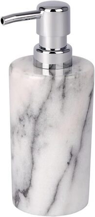 Диспенсер для мила WENKO Onyx Marble - Дозатор рідкого мила, дозатор засобу для миття посуду, мармур, 7,5 x 18 x 8,5 см, білий