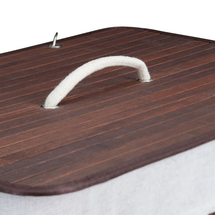 Кошик для білизни Relaxdays з бамбука та кришкою