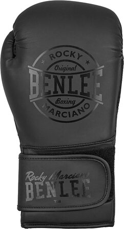 Боксерські рукавички Benlee зі штучної шкіри (1 пара) Black Label Nero 12 унцій чорного кольору