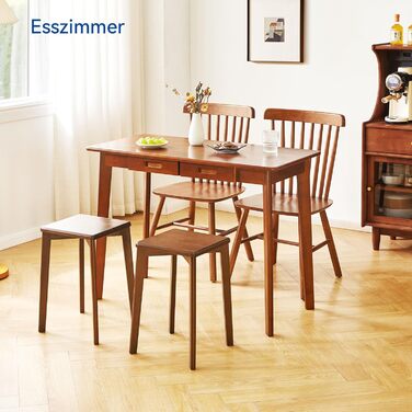 Дерев'яний письмовий стіл з шухлядою та вішалкою, 100x50x75 см, YD-WD01N, Рустикальний коричневий