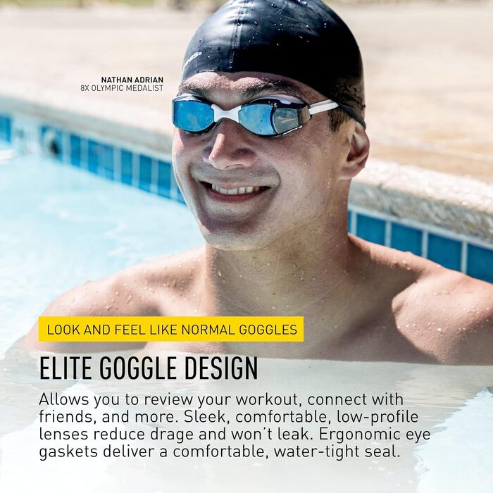 Змінні окуляри для плавання Finis Unisex Smart Goggle (1 упаковка) Сині дзеркальні окуляри One size