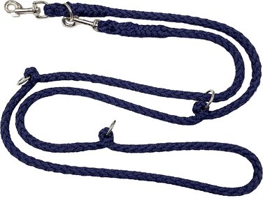 Повідець для собак elropet подвійний повідець 2,80 м 4-кратний регульований темно-синій
