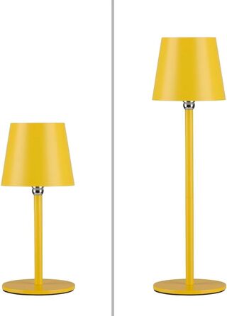 LED настільна лампа SellTec на акумуляторі, USB, біла, диммувана, IP54 для саду, кемпінгу, балкону, тераси (жовта)