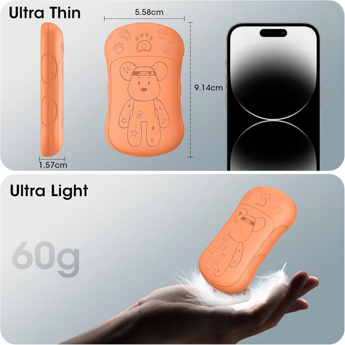 Електричні грілки для рук 2 шт. 6000 mAh, перезаряджувані, для кемпінгу, на вулицю, подарунок для чоловіків, жінок, дітей (Помаранчевий)