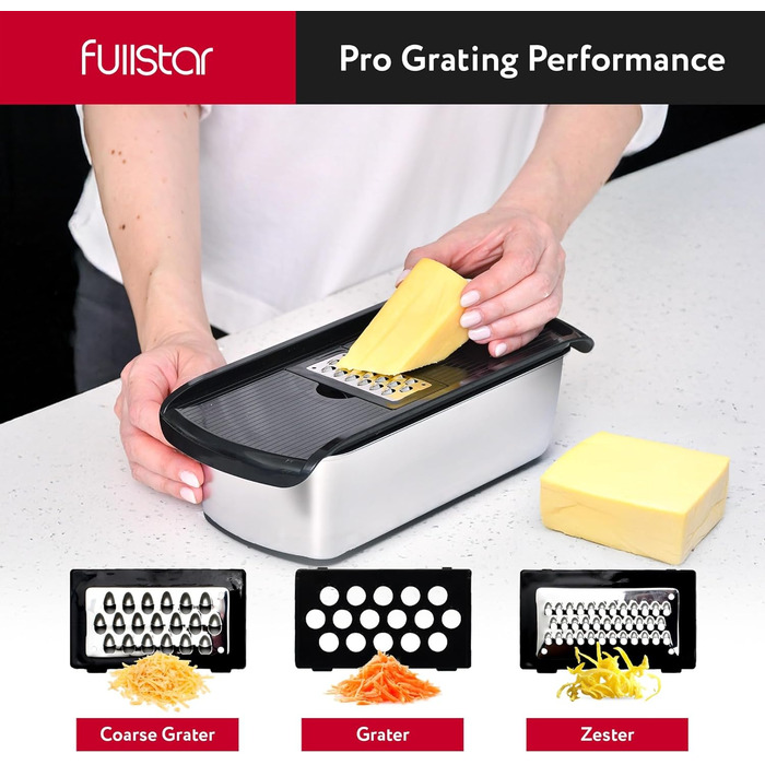 Многофункціональний овочевий слайсер-мандоліна 14-в-1 з нержавіючої сталі (чорний)