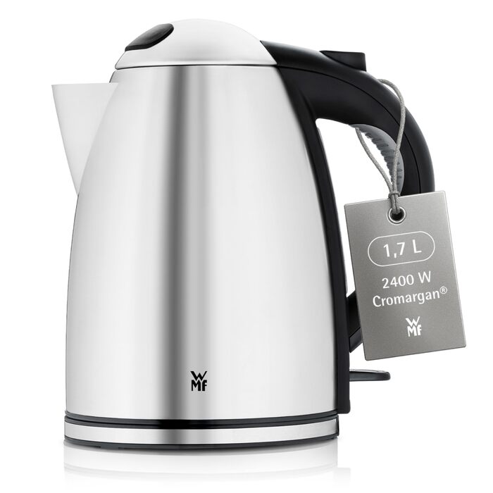 Електричний чайник WMF Stelio 1,7л з нержавіючої сталі, з фільтром від накипу, 2400 Вт, з підсвічуванням рівня води, захистом від перегріву, матове срібло