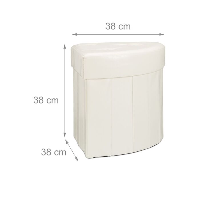 Relaxdays Кутовий пуф з місцем для зберігання